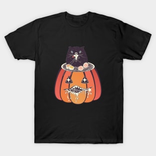 Ramen and cat in the pumpkin T-Shirt